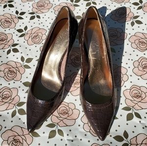 Anne Klein Women's Heels Faux Alligator, Size 6.5